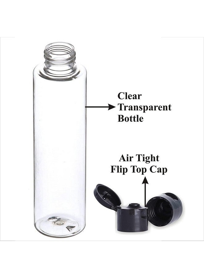 SHREE MAHA 100ml Empty Clear Plastic Square Bottles - Refillable Travel Size Cosmetic Containers, Leak Proof Squeeze Bottles with Black Flip Caps for Toiletries, Shampoo (Pack of 3) - Image 4