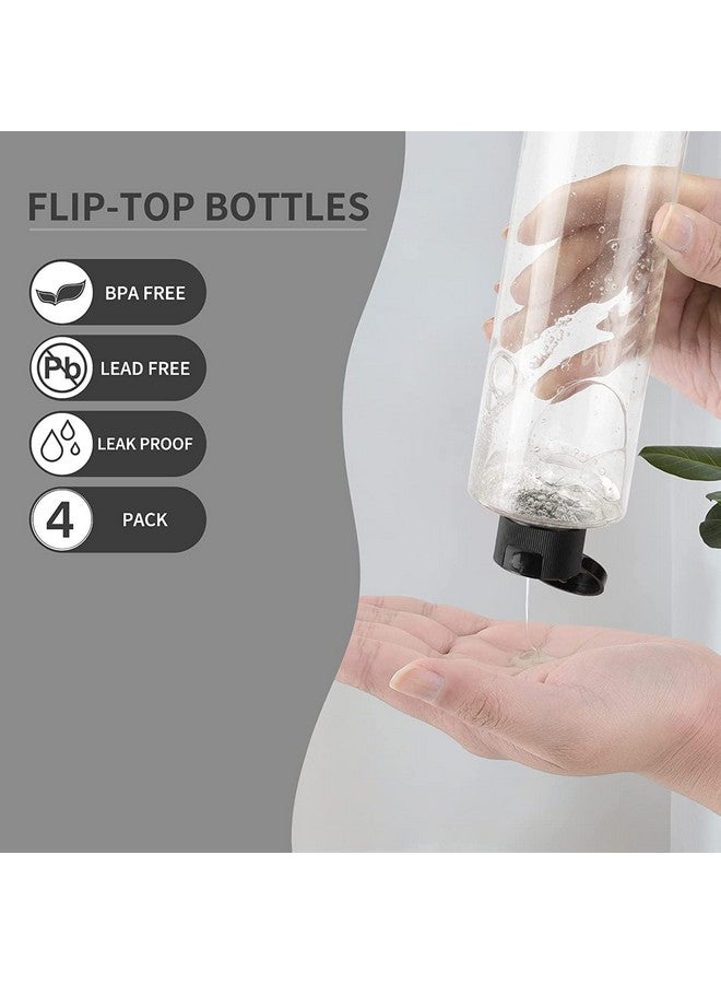 SHREE MAHA 100ml Empty Clear Plastic Square Bottles - Refillable Travel Size Cosmetic Containers, Leak Proof Squeeze Bottles with Black Flip Caps for Toiletries, Shampoo (Pack of 3) - Image 5