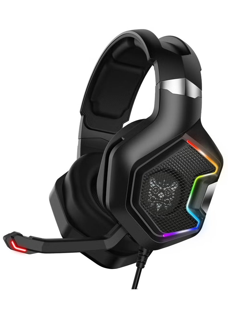 LIXES K10 Pro Gaming Headset with RGB Lighting – Professional Wired Headphones for PC, Console, and Mobile Gaming  - Image 1