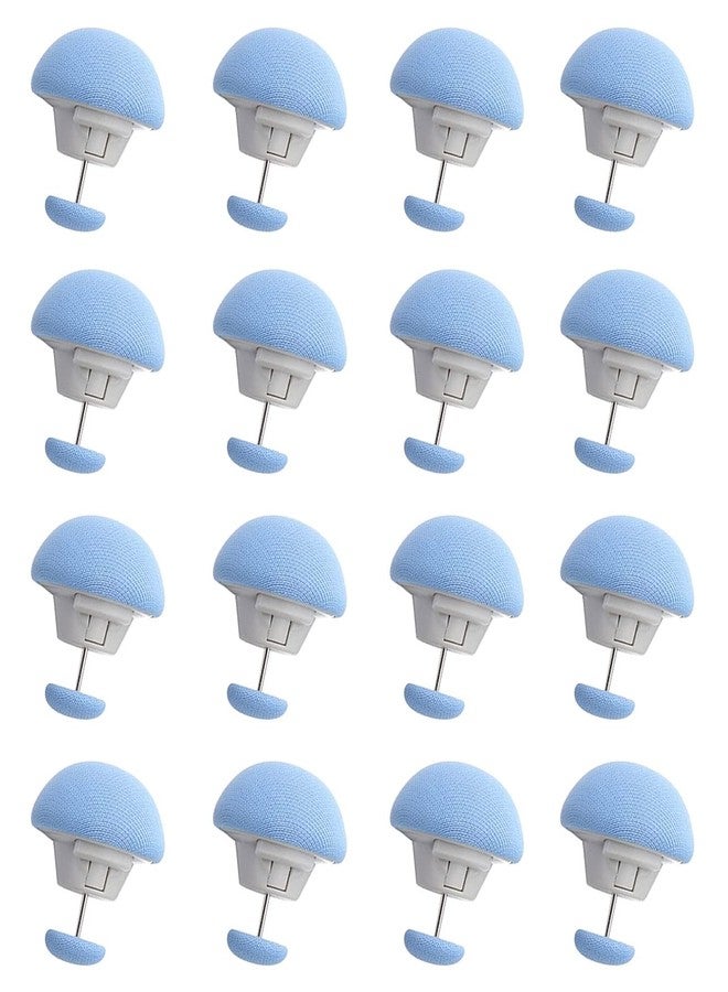 DORMICO Clips Mushroom Duvet Cover Pins Cotton Quilt Fixer Duvet Fasteners (Blue, Pack of 16) - Image 1