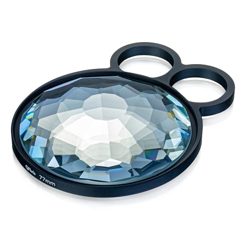 QFkris 77mm Handheld Kaleidoscope Filters Special Effects Filter Prism Camera LensDreamy Fog Effect Optical Crystal Photography Glass - Image 1