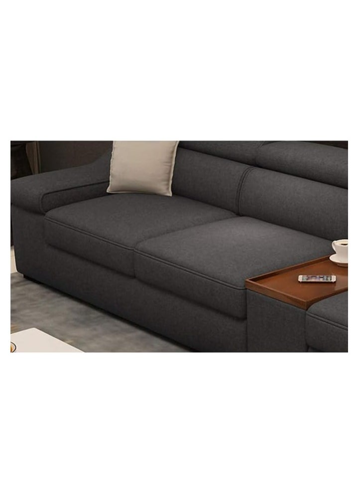 Generic - Elegance Meets Comfort: 7-Seater Cotton Fabric Combination Set for Cafe and Hotel Living Rooms - Image 1