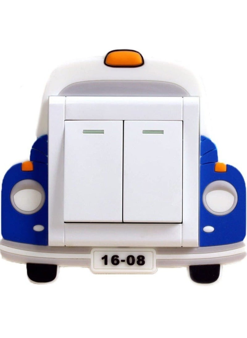 كابتن تيك Light Switch Stickers Cute Car in the Dark Decals Decorative Art Murals for Bedroom Office Home Decoration - Image 1