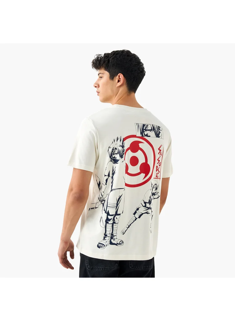 فاف Kakashi Print Crew Neck T-shirt