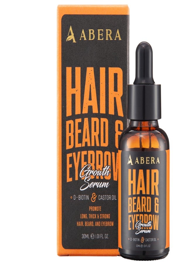 Abera Hair Growth Serum for Hair Loss, Natural Hair Regrowth Treatment for Hair & Beard with Biotin & Castor Oil - Image 1