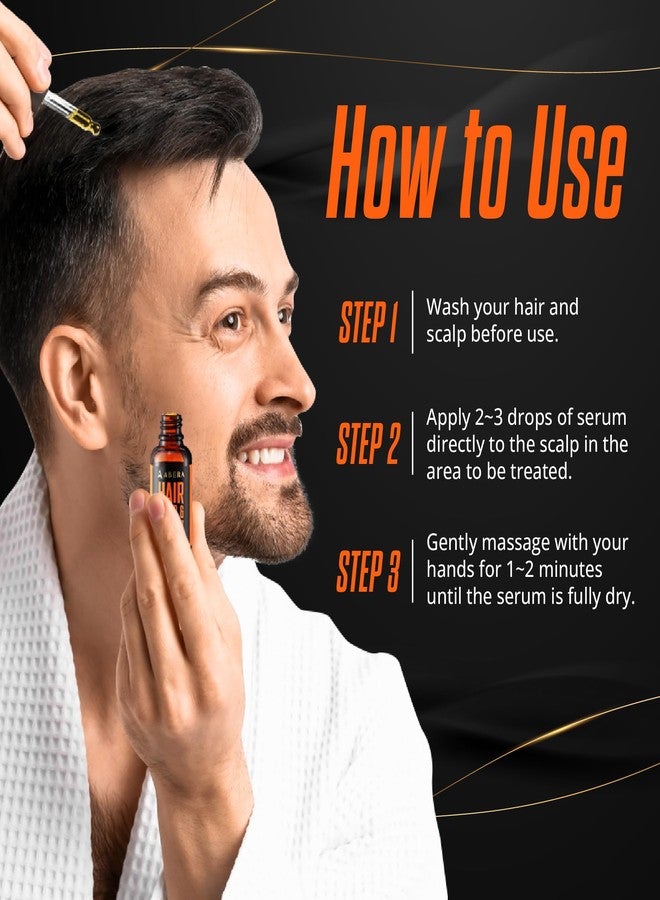 Abera Hair Growth Serum for Hair Loss, Natural Hair Regrowth Treatment for Hair & Beard with Biotin & Castor Oil - Image 5