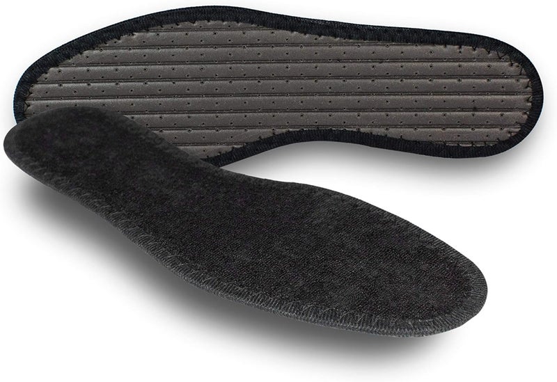 Pedag Pedag Summer | Terry Cotton Sockless Insoles | Barefoot Inserts | Handmade in Germany | Absorbs Sweat & Controls Odor | Wear Without Socks | Washable | US Women 11/ Men 8/ EU 41 | Black | 1 Pair