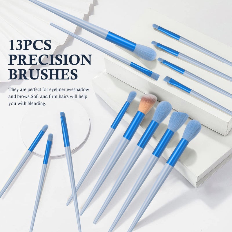 WOBEVB Makeup Brushes 17 Pcs Makeup Kit, Foundation Powder Blush Concealer Contour Blend Eye Shadow Makeup Brushes Set - Image 5