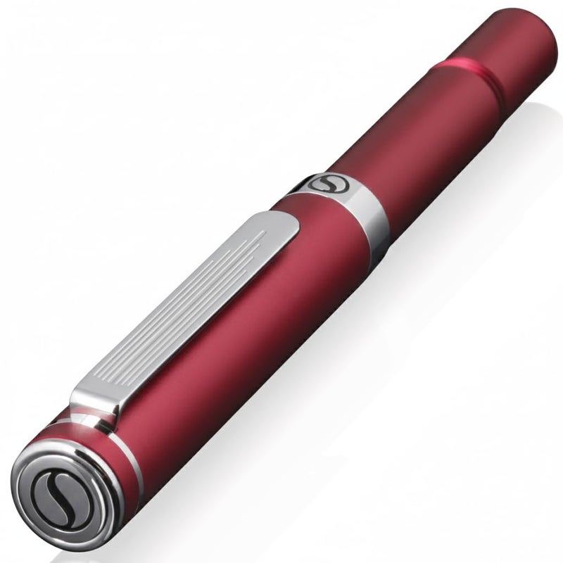 Scriveiner Red Rollerball EDC Luxury Pen, Stunning Pocket Pen with Chrome Finish, Cool Writing Pen, Best Gift for Men & Women, German Schmidt Refill, Nice Present, Fancy Office Designer - Image 1