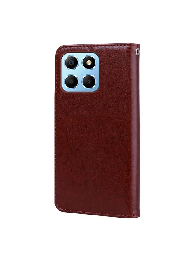 زبون جراب لهاتف Honor X8 5G/Play6C 5G/X6 4G/X6S/70 Lite، مصنوع من جلد البولي يوريثان المنقوش باللون الوردي - Image 3