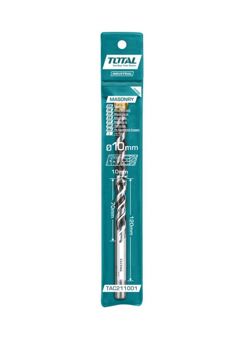 TOTAL Total 10 x 120mm Industrial Masonry Drill Bit Set - Strengthened Tip, Ideal for Concrete and Brick  - Image 2