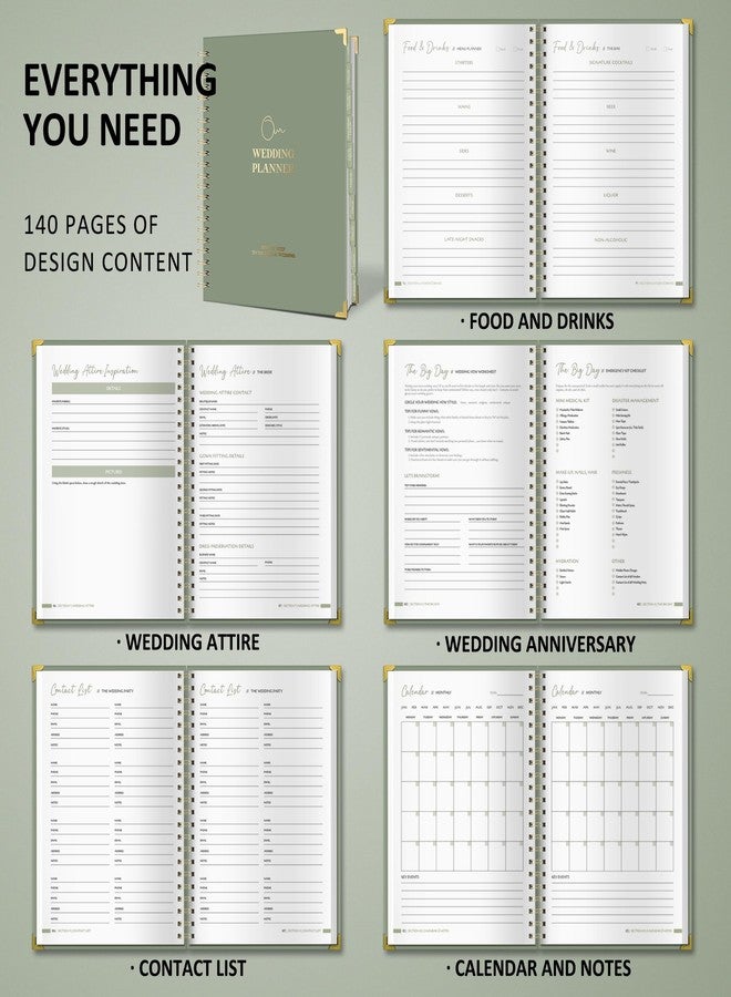 BIROYAL Wedding Planner Book and Organizer - A4 Wedding Planning Book with Checklist, Calendar & Tips - Makes Your Countdown Planning Easy - Engagement Gifts for Newly Engaged Couples, Future Brides & Grooms - Image 4
