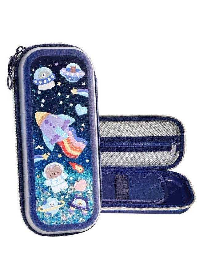 فنبلاست حافظة أقلام فن بلاست - حافظة أقلام بتصميم فضائي، حقائب أقلام للأطفال، صندوق أقلام للأولاد، حافظة أقلام متعددة الأغراض للأولاد والبنات، حقيبة تنظيم أدوات مكتبية بسحاب - Image 1