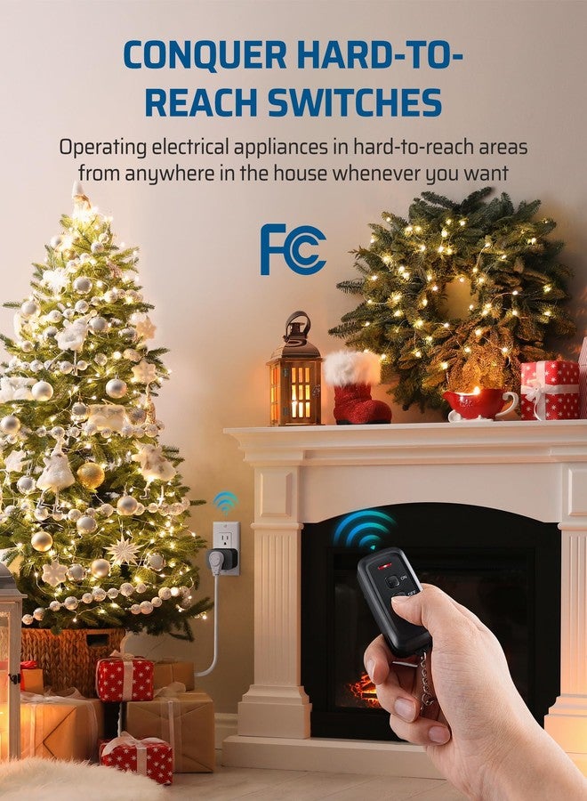 DEWENWILS Indoor Remote Control Outlet, Wireless Remote Light Switch, No Interference Remote Outlet Switch, No Wiring, 15A/1875W, 100ft RF Range, Compact Design, Programmable - Image 3