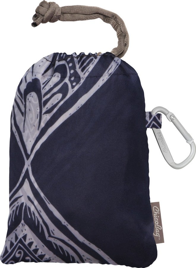 ChicoBag Vita Designer Reusable Tote Bag with Carabiner Clip | Compact Reusable Shopping Bags | Eco Friendly | Peacock Bandana - Image 2