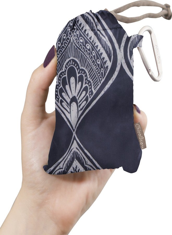 ChicoBag Vita Designer Reusable Tote Bag with Carabiner Clip | Compact Reusable Shopping Bags | Eco Friendly | Peacock Bandana - Image 3