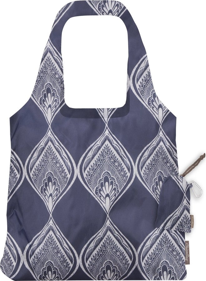 ChicoBag Vita Designer Reusable Tote Bag with Carabiner Clip | Compact Reusable Shopping Bags | Eco Friendly | Peacock Bandana - Image 1