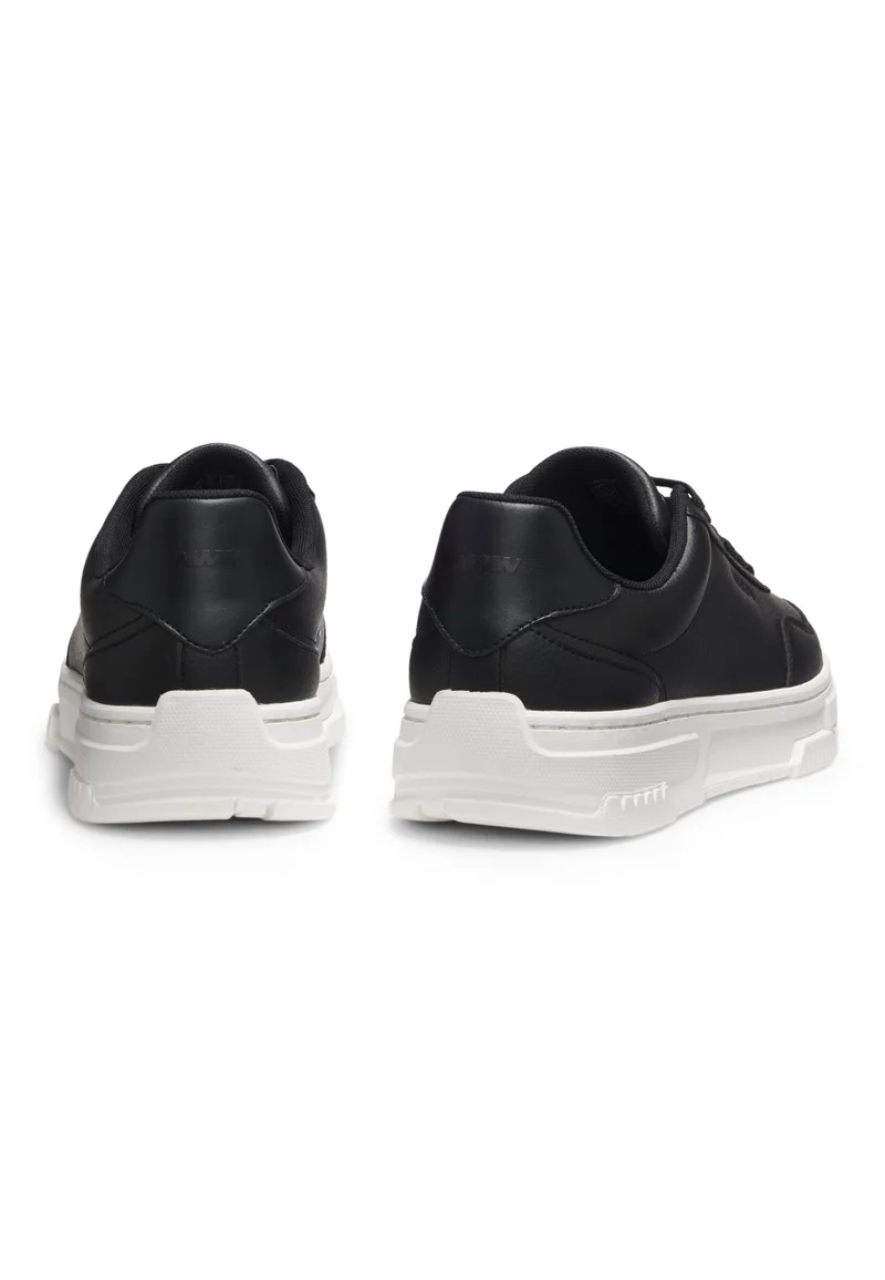 HUGO Faux-leather trainers with zigzag detailing