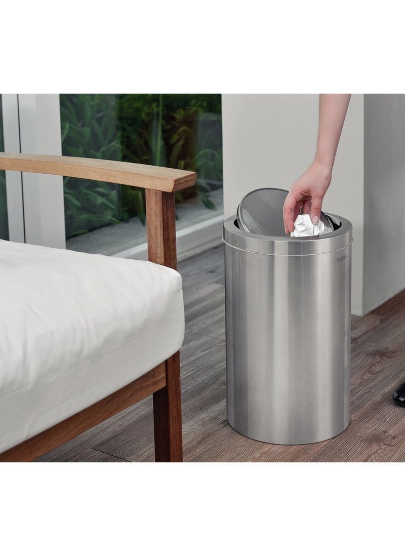 TRAMONTINA - Since 1911,Made in Brazil- 20Liter Stainless Steel Swing Trash Bin with a Scotch Brite Finish - Image 1