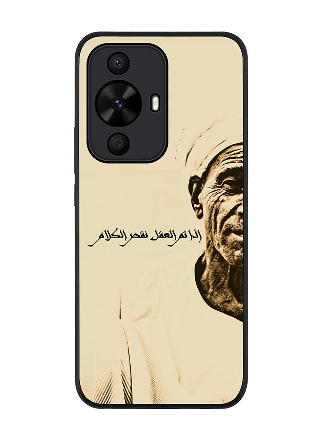 Stylizedd Rugged Black edge case for Huawei nova 12s / Huawei nova 11/ Huawei nova 12 Lite 4G, Slim fit Flexible Anti Drop Thin Cover - Speak Wisely - Image 1