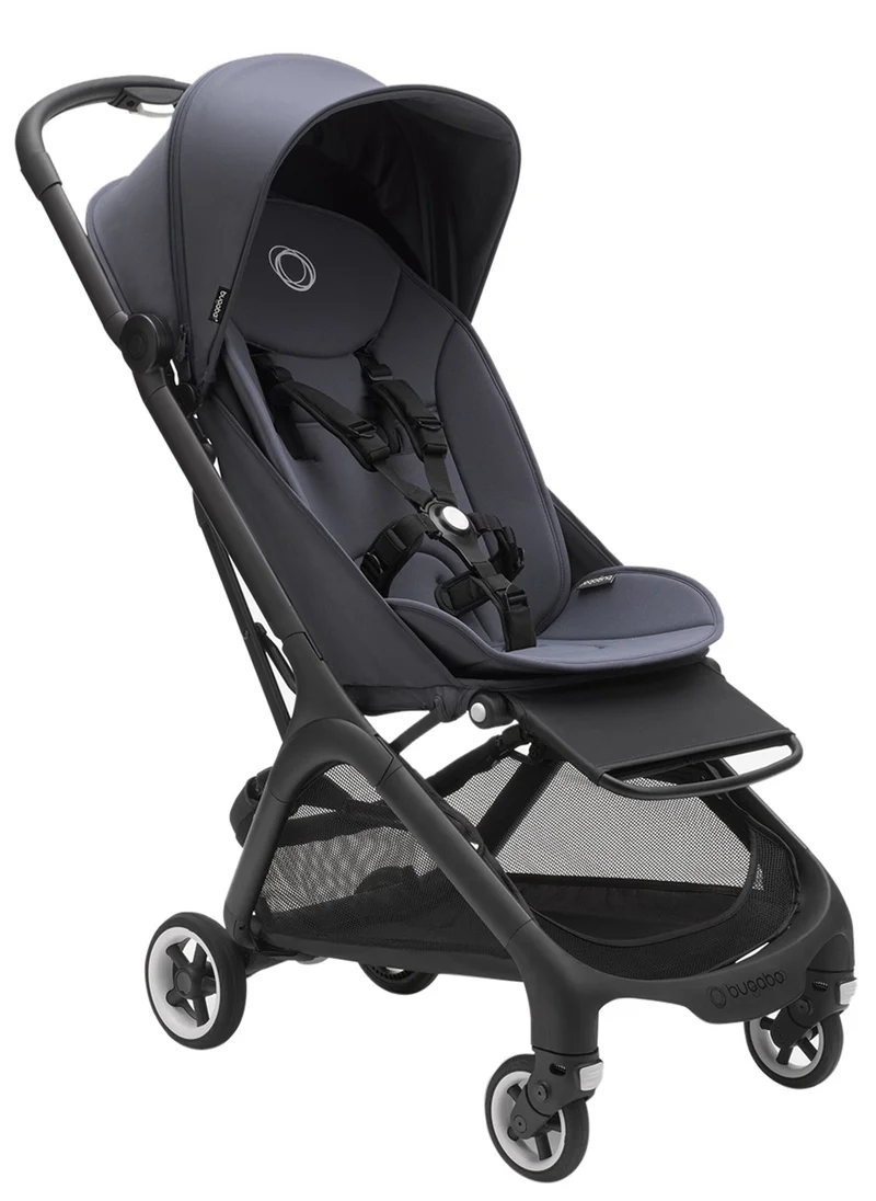 Bugaboo Butterfly Ultra Compact Travel Pram, Small And Lightweight, One - Handed Foldable And Easy To Steer, Ergonomic City Pram For Babies From 6 Months , With Lots of Storage Space, Stormy Blue