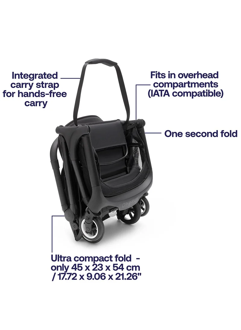 Bugaboo Butterfly Ultra Compact Travel Pram, Small And Lightweight, One - Handed Foldable And Easy To Steer, Ergonomic City Pram For Babies From 6 Months , With Lots of Storage Space, Stormy Blue
