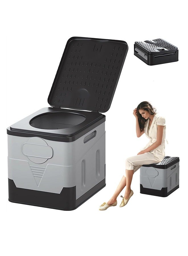 Osowake Camping Toilet Portable - Extra Large Potty for Adults, Folding Composting Toilet for Emergency, Car Travel, Long Trips, Beach, Hiking - Image 1