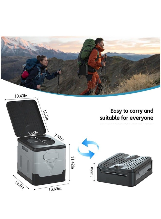 Osowake Camping Toilet Portable - Extra Large Potty for Adults, Folding Composting Toilet for Emergency, Car Travel, Long Trips, Beach, Hiking - Image 2