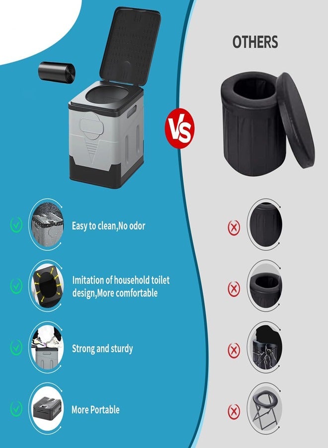 Osowake Camping Toilet Portable - Extra Large Potty for Adults, Folding Composting Toilet for Emergency, Car Travel, Long Trips, Beach, Hiking - Image 5