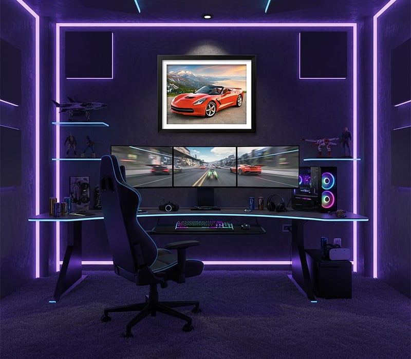 NIHOJIUMA NIHO-JIUMA Diamond Painting Kits Sports Car, DIY 5D Full Drill Diamond Art Gift for Adult/Teen, Home Decoration (30 X 40 cm / 12 X 16 inches) - Image 3
