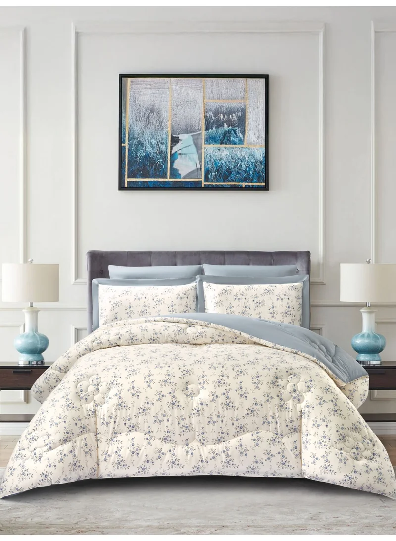 دوناتيلا طقم مفرش ناتشورال كولكشن مشجر 6 قطع مقاس مزدوج 200×200 قطن طبيعي 230 غرزة