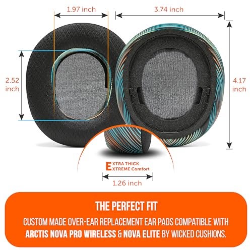 WC Mod Kit Nova Pro Wireless & Nova Elite - Cooling Gel Earpads, Silicone Headband, & Magnetic Plates for SteelSeries Arctis Nova Pro Wireless & Nova Elite by Wicked Cushions | The Simulation - Image 5