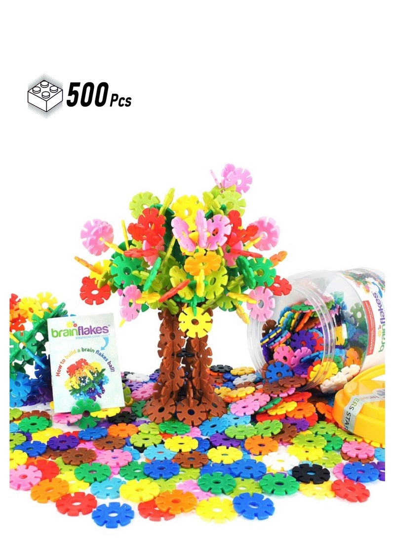VIAHART Brain Flakes 500 Piece Interlocking Plastic Disc Set A Creative And Educational Alternative To Building Blocks Tested For Children'S Safety A Great Stem Toy For Both Boys And Girls - Image 1