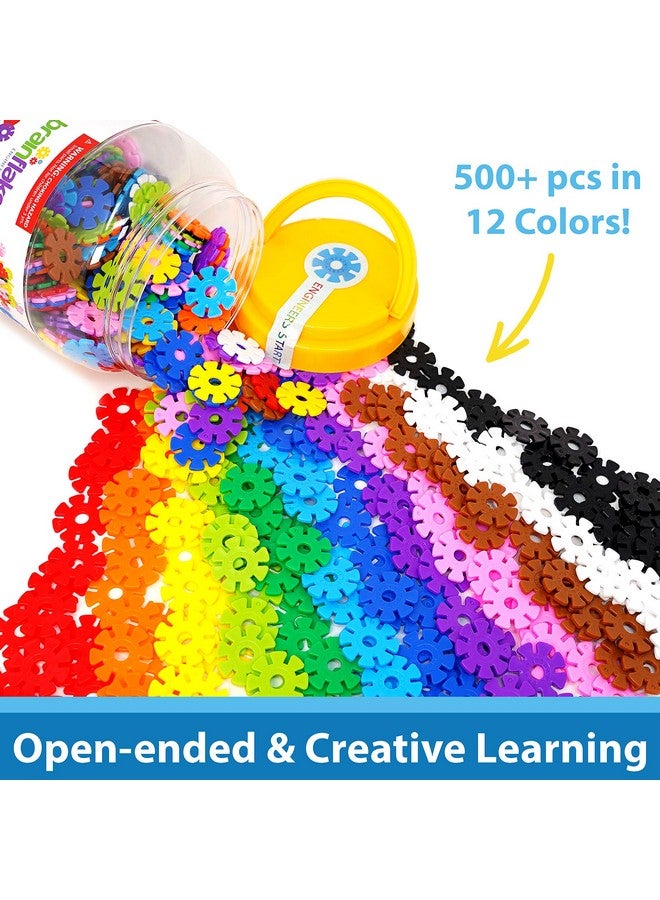 VIAHART Brain Flakes 500 Piece Interlocking Plastic Disc Set A Creative And Educational Alternative To Building Blocks Tested For Children'S Safety A Great Stem Toy For Both Boys And Girls - Image 4