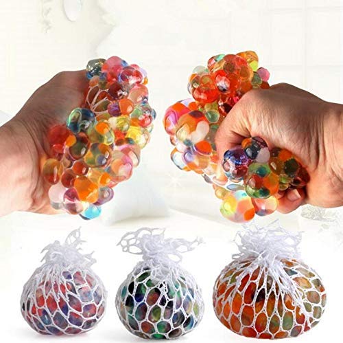 Tera13 TERA 13 Soft Slime Toy for Kids (3 Pcs) Rainbow Mesh Squishy Stress Ball Fun Anti-Stress Squeeze Toy Squeeze Stress Ball for Pressure Relieve/Anti-Stress Anti Anxiety Multicolor Return Gifts - Image 2