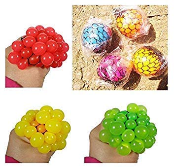 Tera13 TERA 13 Soft Slime Toy for Kids (3 Pcs) Rainbow Mesh Squishy Stress Ball Fun Anti-Stress Squeeze Toy Squeeze Stress Ball for Pressure Relieve/Anti-Stress Anti Anxiety Multicolor Return Gifts - Image 3