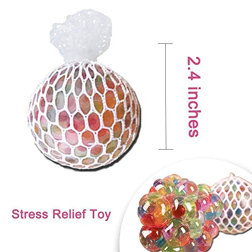 Tera13 TERA 13 Soft Slime Toy for Kids (3 Pcs) Rainbow Mesh Squishy Stress Ball Fun Anti-Stress Squeeze Toy Squeeze Stress Ball for Pressure Relieve/Anti-Stress Anti Anxiety Multicolor Return Gifts - Image 4