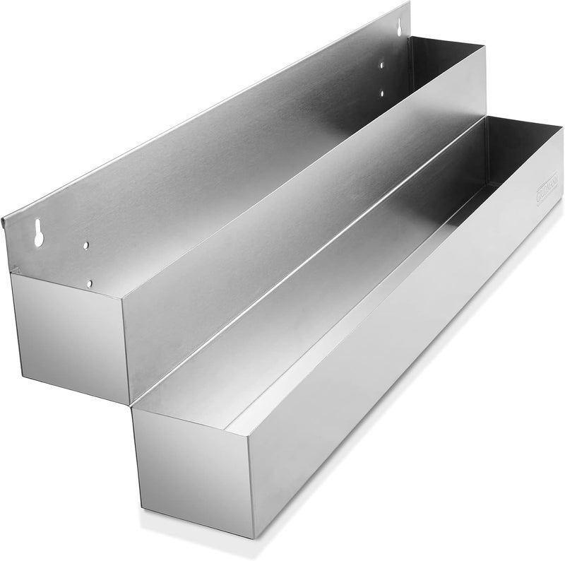 GRIDMANN 22-inch Double Tier Speed Rail - Stainless Steel Liquor Bottle Holder Rack for Bars - Image 3