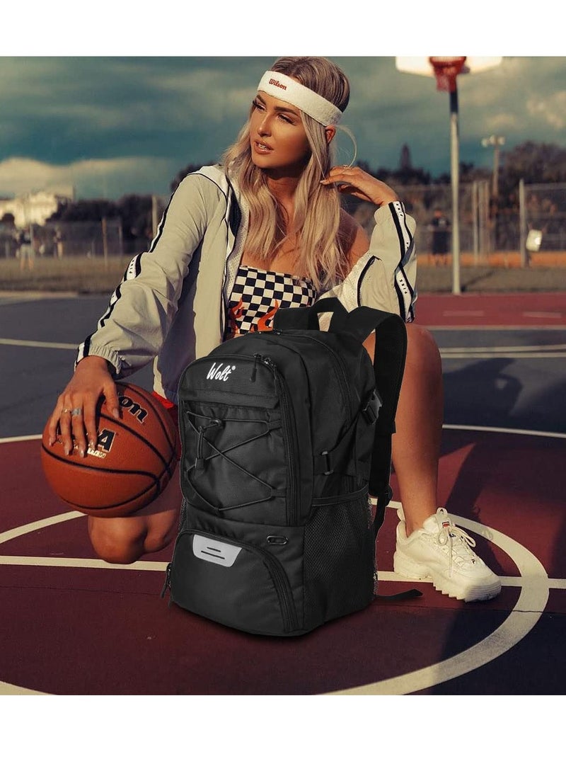 SYOSI Basketball Backpack Large Sports Bag with Separate Ball holder  Shoes compartment, Best for Basketball, Soccer, Volleyball, Swim, Gym, Travel  - Image 2