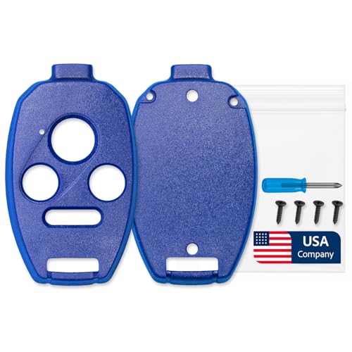 StandardAutoPart USA Grade for Honda Key Fob Shell Tough CrackResistant Durable DIY Installation Fits Accord 20032012 Civic 20062013 CRV 20052006 Pilot 20092015 Fit Ridgeline Blue 4 Button - Image 1