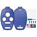 StandardAutoPart USA Grade for Honda Key Fob Shell Tough CrackResistant Durable DIY Installation Fits Accord 20032012 Civic 20062013 CRV 20052006 Pilot 20092015 Fit Ridgeline Blue 4 Button - Image 2