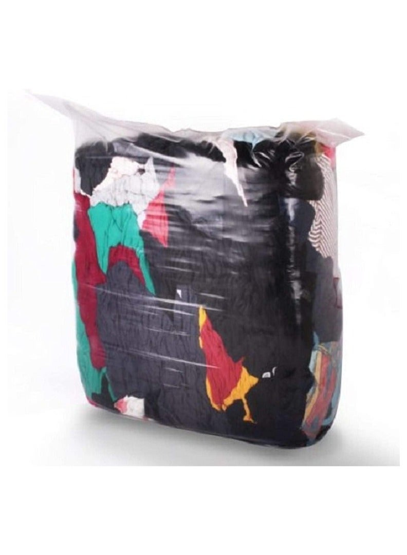 KNP KNP 5KG Cotton Waste Rags in Multicolor are Versatile Cleaning and Wiping Cloths Made from Recycled Cotton Materials. - Image 1