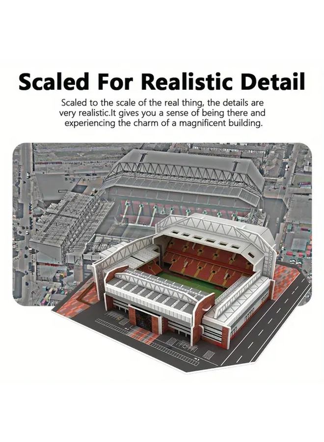 DIY 3D Paper Puzzle Kit Model 20604S Football Stadium Series Educational Toy For Youngsters And Sports Fans - Image 5