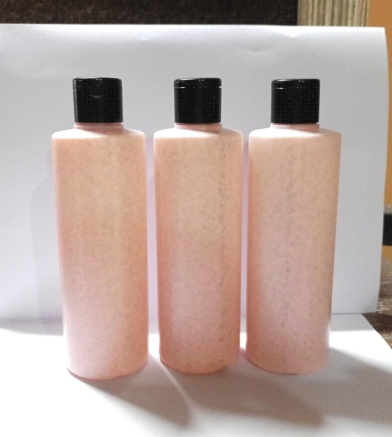 SHREE MAHA 200ml Empty Fancy Cosmetic Black Fliptop Cap Refillable Reusable Container Empty Storage Bottle for Preparations of Shampoo Massage Hair Oil for Multipurpose Use 6 PC PINK - Image 2