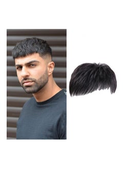 Y&D Men's Clips-On Short Hair Toupee, European Human Toppers Hairpiece for Head Top Replacement System in Black, Perfect Weddings, Parties, and Daily Use  - Image 1
