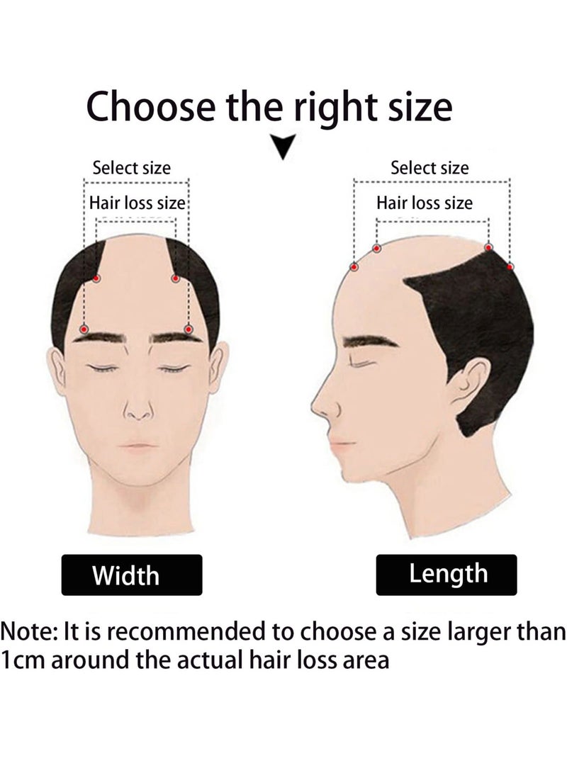 Y&D Men's Clips-On Short Hair Toupee, European Human Toppers Hairpiece for Head Top Replacement System in Black, Perfect Weddings, Parties, and Daily Use  - Image 4