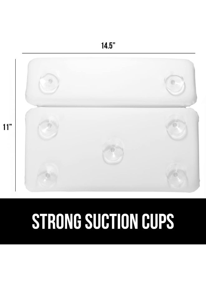 Bath Pillow for Tub, Waterproof Bathtub Pillow for Neck Head and Back Support, White - Image 4