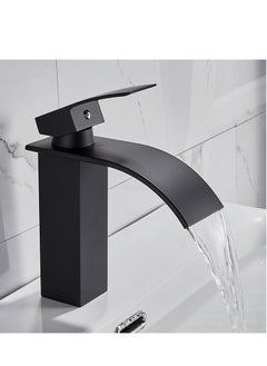 XiuWoo Bathroom Basin Faucet Waterfall Deck Mounted Cold and Hot Water Mixer Basin Faucet Bathroom Sink Deck Faucet  - Image 4