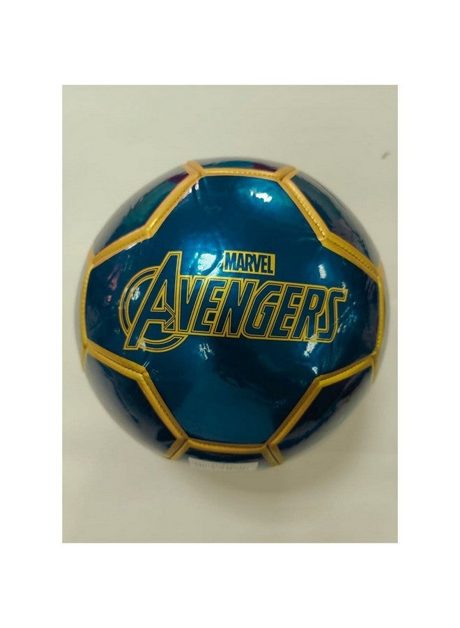 Avengers Foam PVC Soccer Ball Blue and Gold Size-5 JMAB19078-X