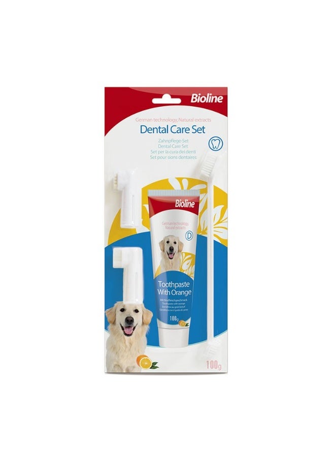 بايولاين بيولاين معجون أسنان للكلاب بنكهة البرتقال 100 جم عناية أسنان، منع تراكم الجير، نفس منعش - Image 2